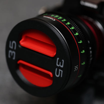 Canon Cinema Front Lens Caps with Glow-in-the-dark Numbers