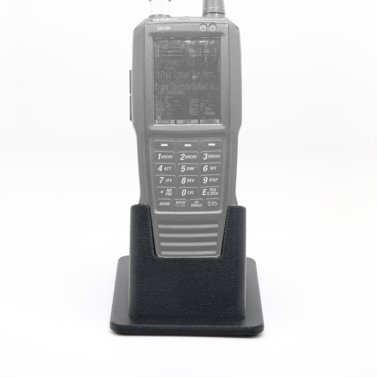 Angled Drop-in Desk Stand for Uniden SDS100 Radio Scanner
