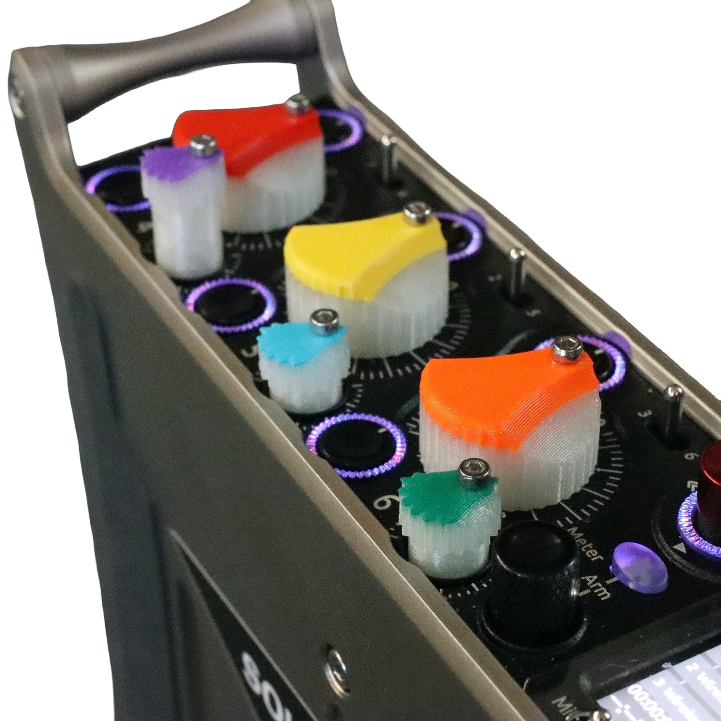 Multi-Colored Glow-in-the-Dark Knobs for Sound Devices 833 / 888 / Scorpio and most 6-series Recorders