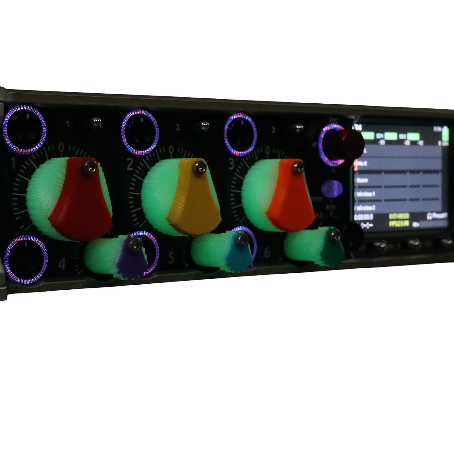 Multi-Colored Glow-in-the-Dark Knobs for Sound Devices 833 / 888 / Scorpio and most 6-series Recorders