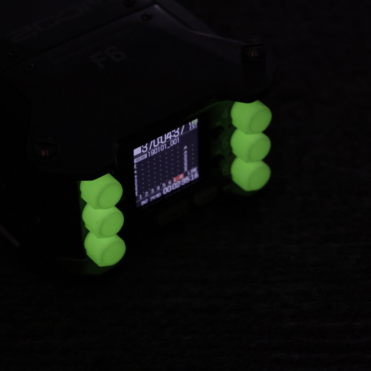 Zoom F6 Field Audio Recorder Replacement Knobs - Set of 6 - Glow-in-the-Dark